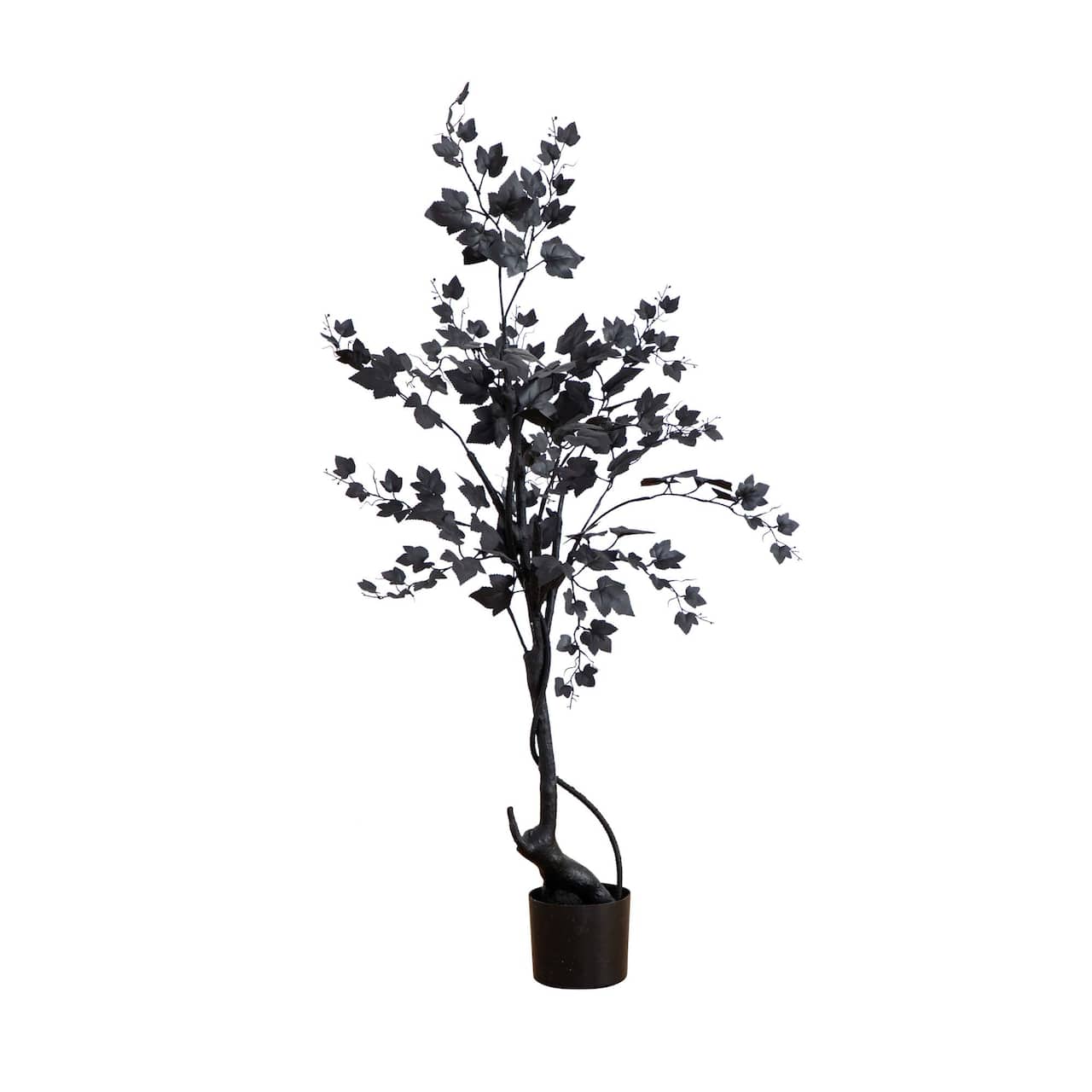 4ft. Halloween Black Maple Artificial Potted Tree